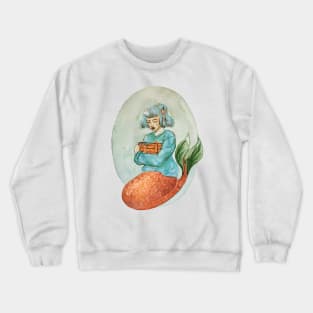 Orange mermaid Crewneck Sweatshirt